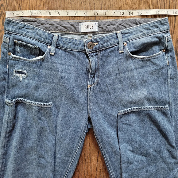 Paige Jimmy Jimmy Skinny Distressed Jeans Size Women's 32 - Picture 7 of 12